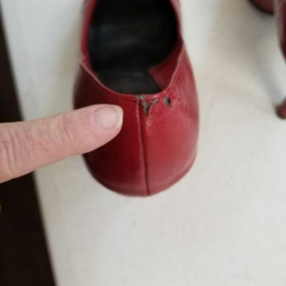 Rampage Red Peep Toe Pumps Size 10 - Picture 8 of 12